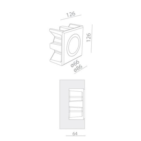 BRICK IN THE WALL Pica Zero LED DIM 100LM IP20