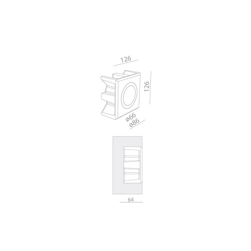 BRICK IN THE WALL Pica Zero LED DIM 100LM IP54 Outdoor
