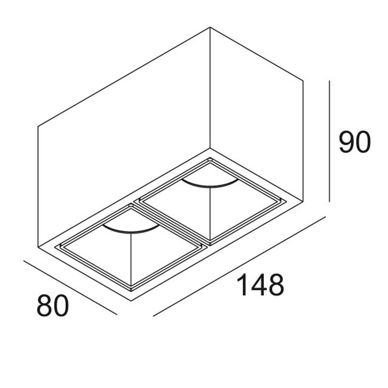 Delta Light BOXY 2 L+ DIM8 Deckenlampe