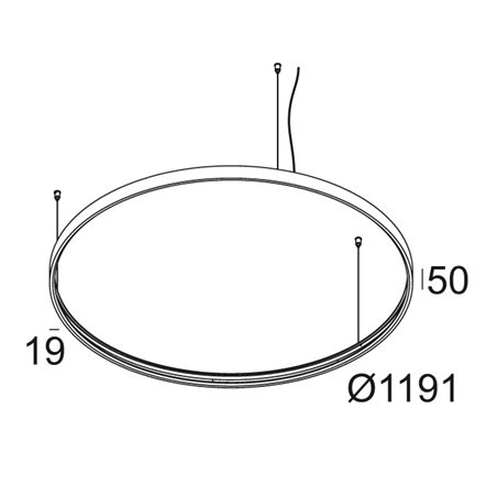 Delta Light SUPERLOOP HC 120 MDL Suspension lamp