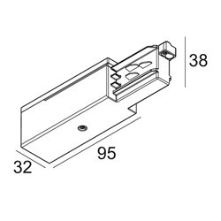 Delta Light TRACK 3F DIM END SUPPLY 11