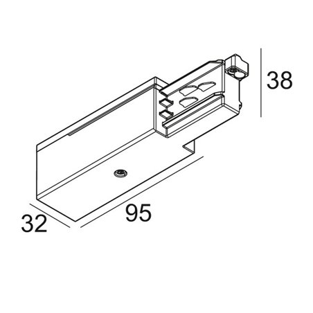 Delta Light TRACK 3F DIM END SUPPLY 12