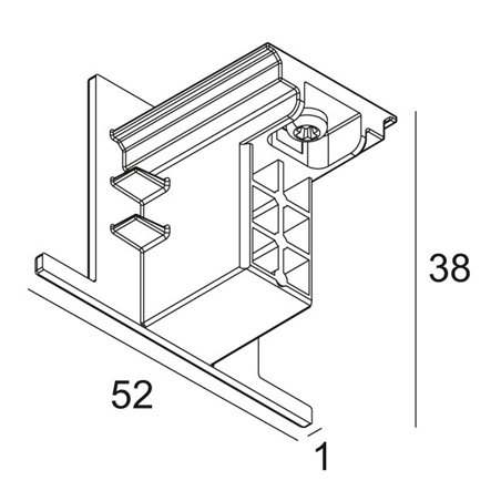 Delta Light TRACK 3F DIM IN END CAP