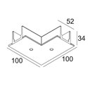 Delta Light TRACK 3F DIM IN RECESSED COVER CORNER 90°