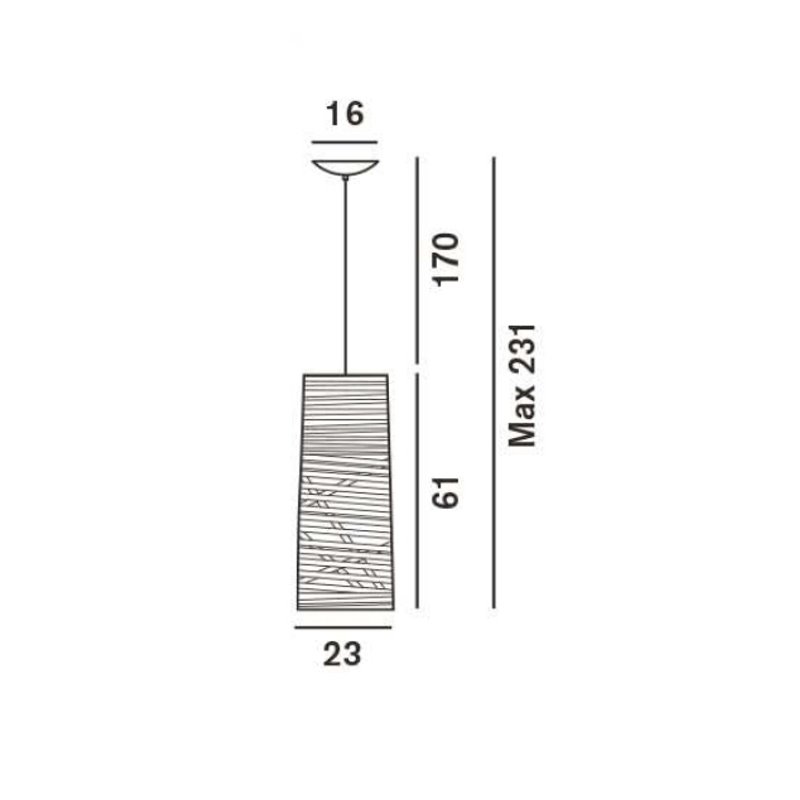 Foscarini Tress Piccola Susp. 10M Hängelampe