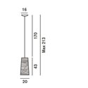 Foscarini Tress Mini Susp. 10M Suspension Lamp