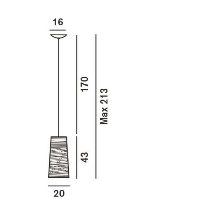Foscarini Tress Mini Susp. 10M Hängelampe