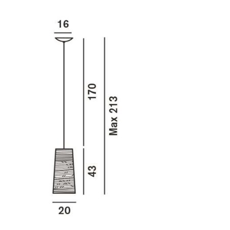 Foscarini Tress Mini Susp. 10M Suspension Lamp