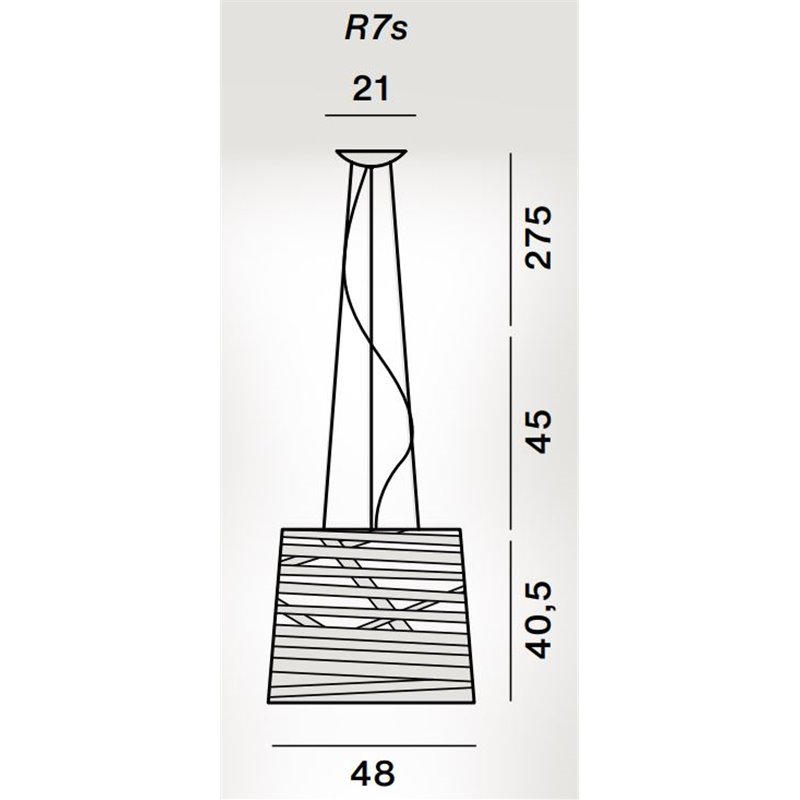 Foscarini Tress Grande R7S Susp. 10M Hängelampe