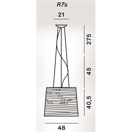 Foscarini Tress Grande R7S Susp. 10M Suspension Lamp