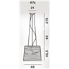 Foscarini Tress Grande R7S Susp. 10M Hängelampe