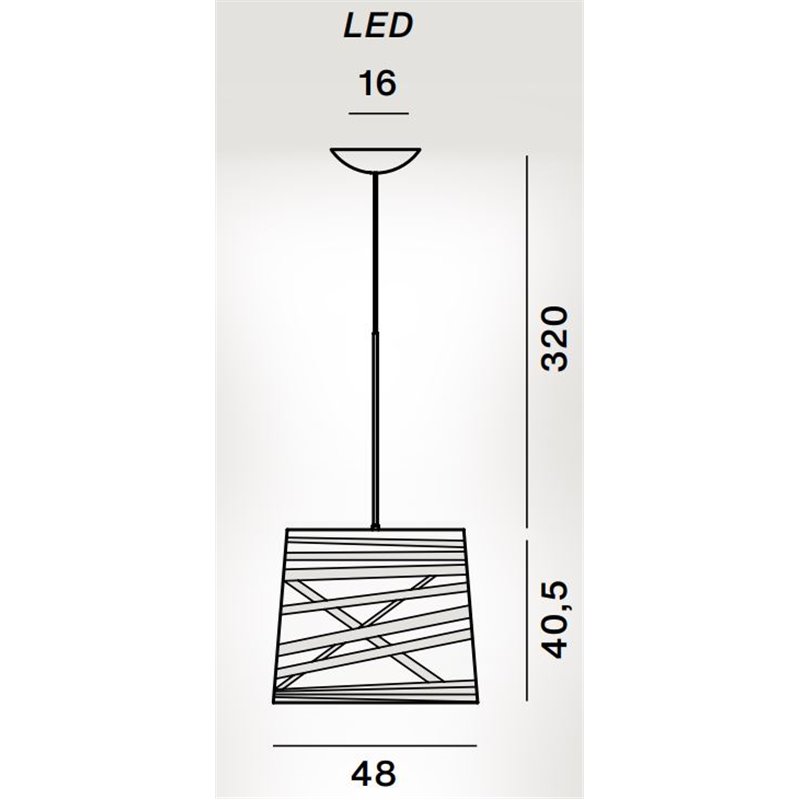 Foscarini Tress Grande Led Mylight Susp. 10M Hängelampe