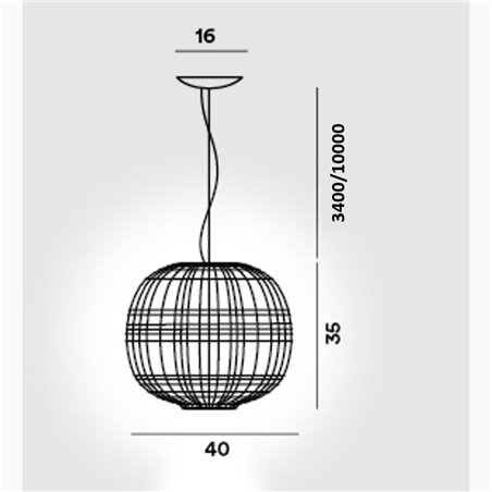 Foscarini Tartan Susp. 10M Suspension Lamp