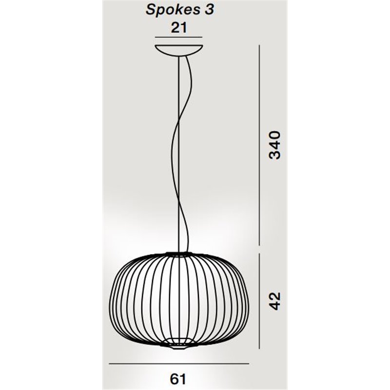 Foscarini Spokes 3 Susp. 10M Hängelampe