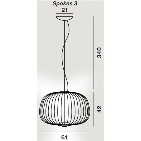 Foscarini Spokes 3 Susp. 10M Suspension Lamp