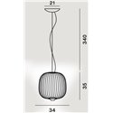 Foscarini Spokes 2 Piccola Mylight Susp. 10M Suspension Lamp