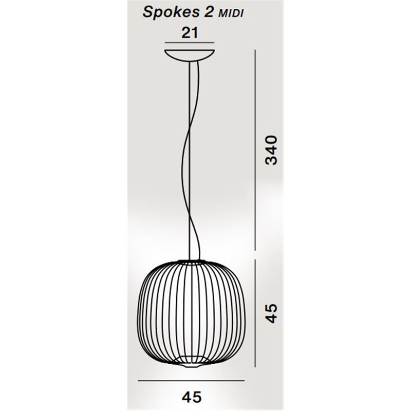 Foscarini Spokes 2 Midi Susp. 10M Hängelampe