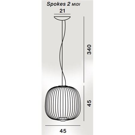 Foscarini Spokes 2 Midi Susp. 10M Suspension Lamp