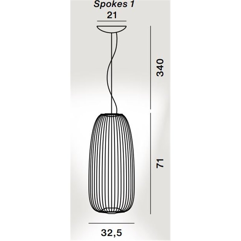 Foscarini Spokes 1 Susp. 10M Hängelampe