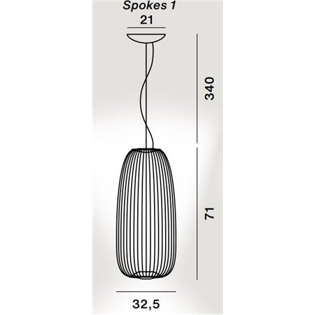 Foscarini Spokes 1 Susp. 10M Suspension Lamp