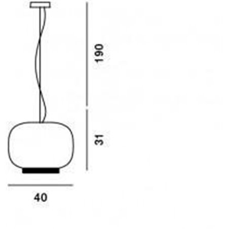 Foscarini Chouchin 1 Reverse Dim suspension lamp