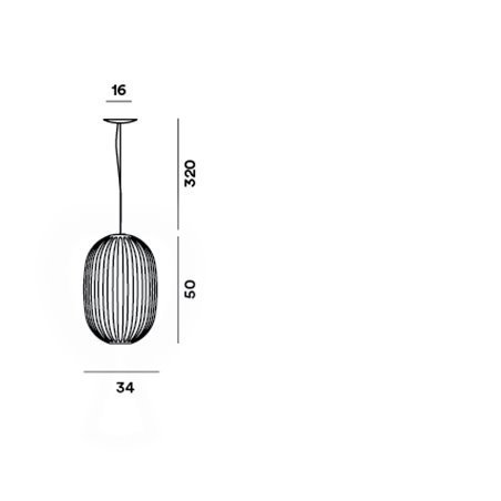 Foscarini Plass Medium E27 suspension lamp
