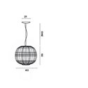 Foscarini Tartan Led suspension lamp