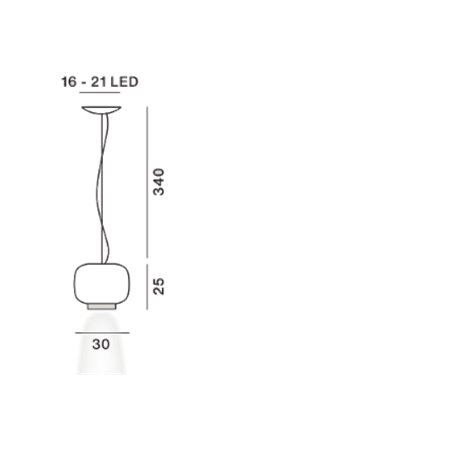 Foscarini Chouchin 3 Led suspension lamp