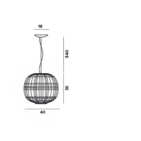 Foscarini Tartan suspension lamp