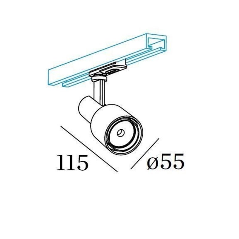 Wever & Ducré SARA on track 1.0 LED phase-cut dim Schienenleuchte