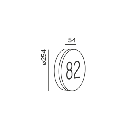 IP44 Lisc Number Wall Lamp
