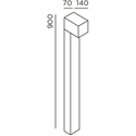 IP44 Como Bollard Garden Light