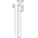 IP44 Cut Bollard Garden Light