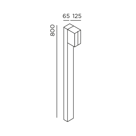 IP44 Cut Bollard Garden Light