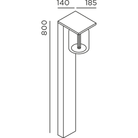 IP44 Dia Bollard Garden Light
