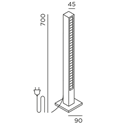 IP44 Lin 70 Base Garden Light