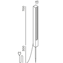 IP44 Lin 70 Spike Garden Light