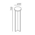 IP44 Mir R 70 Poller floor lamp