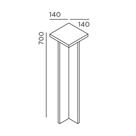 IP44 Mir X 70 Garden Bollard Light