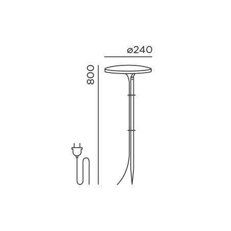 IP44 Pad Garden Bollard Light