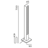 IP44 Lin 70 Basisverbinder Gartenleuchte