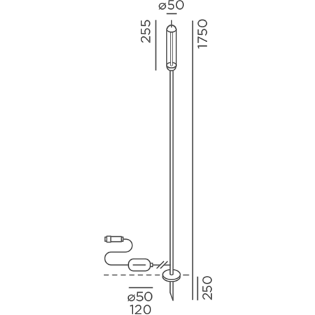 IP44 Reed L Connect Garden Light