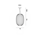 Foscarini Plass Media E27+Gu10 Susp. 10M Suspension Lamp