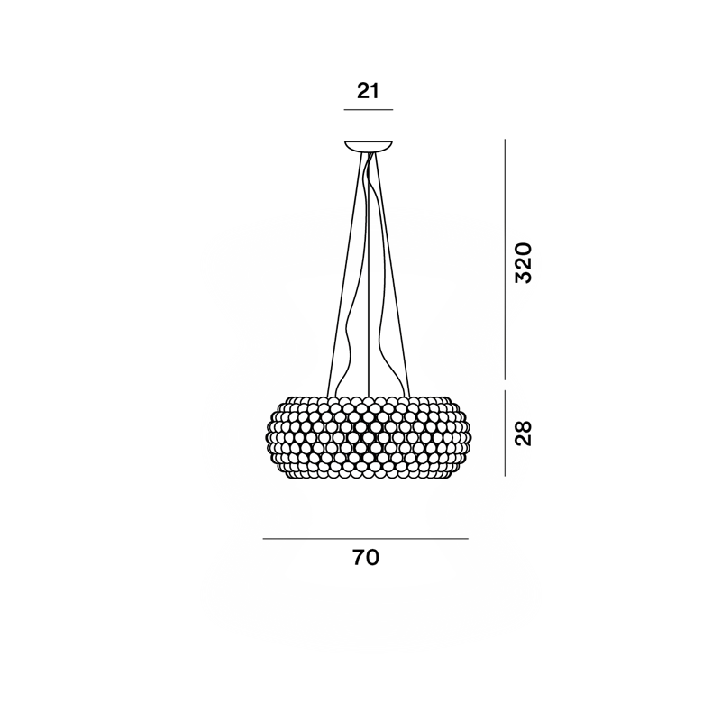 Foscarini Caboche Plus Grande Susp. 10M Hängelampe