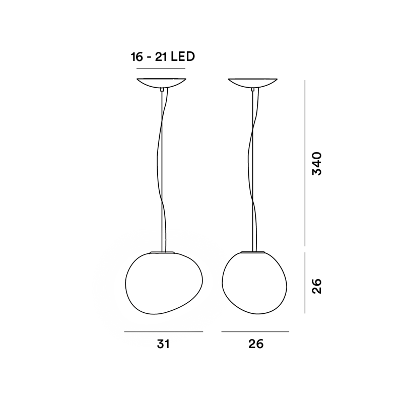 Foscarini Gregg Media Led Susp. 10M Hängelampe