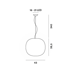 Foscarini Gem Susp. 10M Hängelampe
