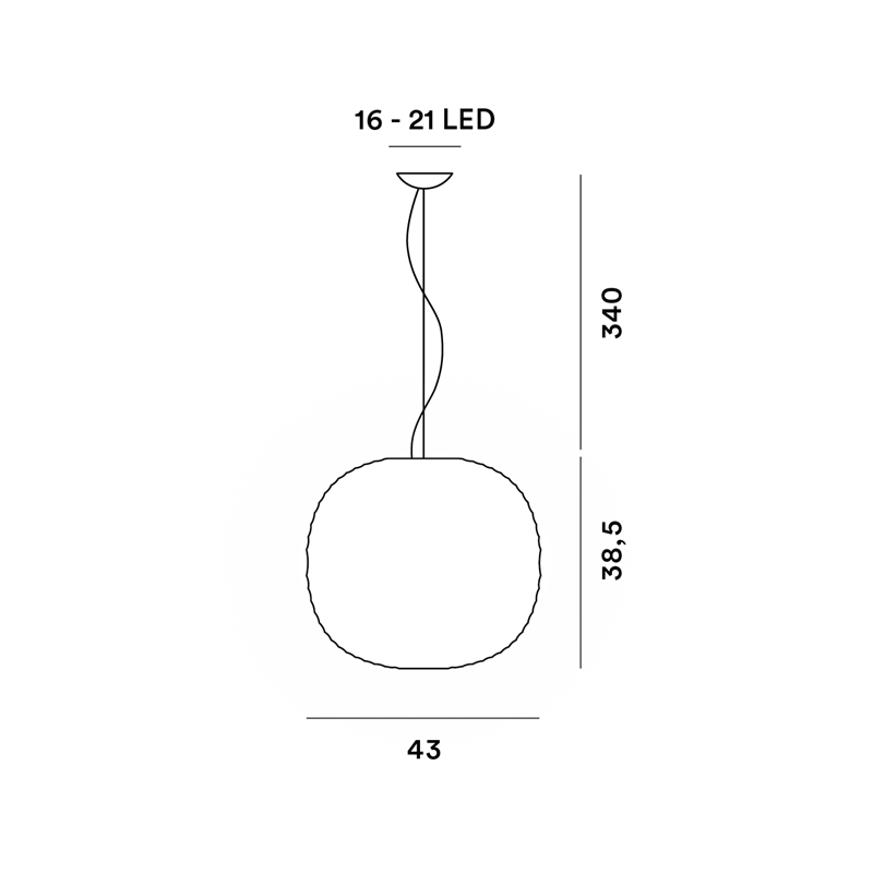 Foscarini Gem Led Susp. 10M Hängelampe
