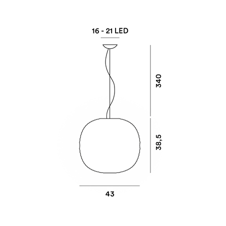 Foscarini Gem Led Susp. 10M Suspension Lamp