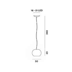 Foscarini Buds 3 Susp. 10M Hängelampe