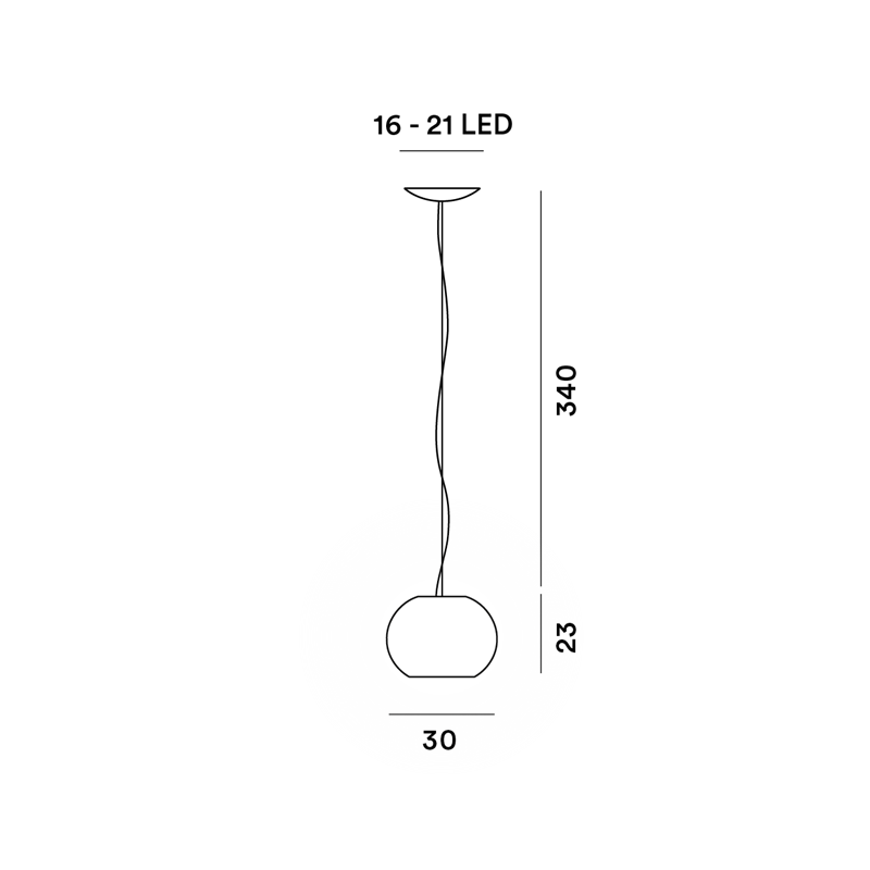 Foscarini Buds 3 Led Susp. 10M Hängelampe